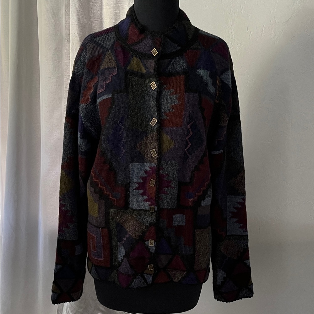 Geometric Patterned Teddy Jacket - image 1